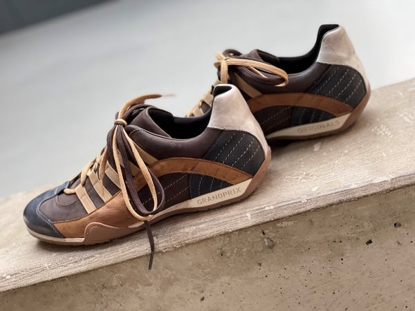 Men's GrandPrix Sneaker in Designo Marron (Medium and Dark Brown)