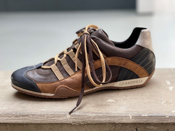 Men's GrandPrix Sneaker in Designo Marron (Medium and Dark Brown)