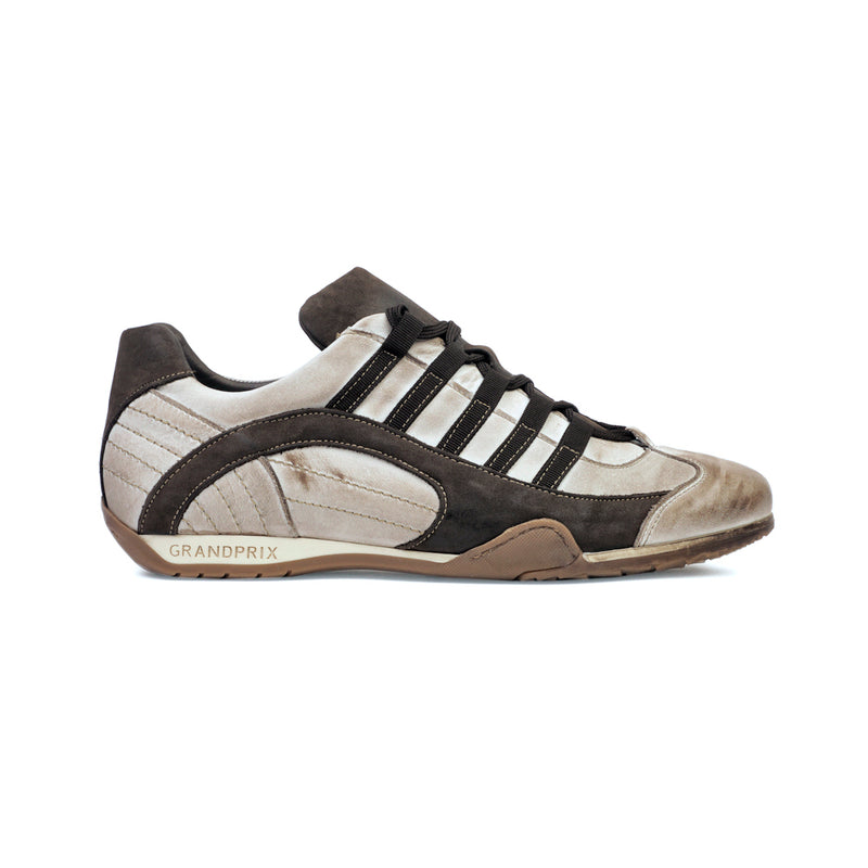 Men's GrandPrix Sneaker in Off White (Chalk and Dark Brown)