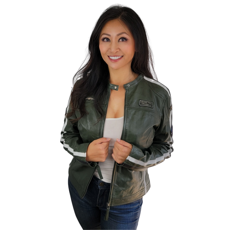 Lambskin leather jacket womens online