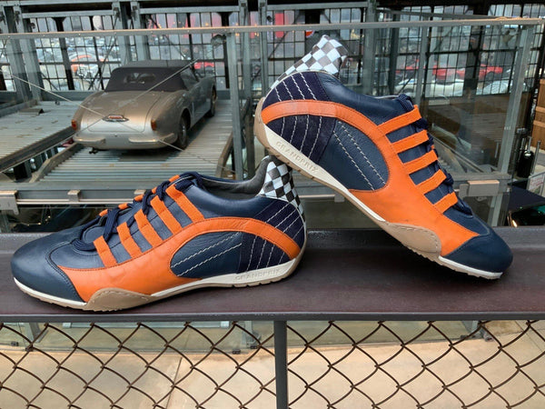 Women's Racing Sneaker in Indigo Orange (Navy and Orange) - GrandPrix Originals USA