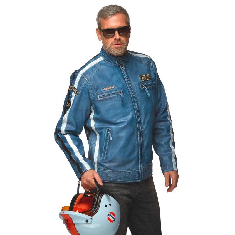 Gulf racing leather jacket on sale