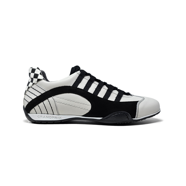 **NEW** Men's Racing Sneaker in Checkered Flag (White and Black)