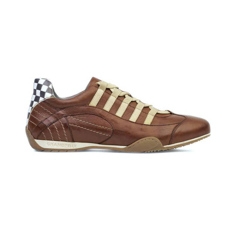 Men's Racing Sneaker in Cognac (Brown and Sand) - GrandPrix Originals USA