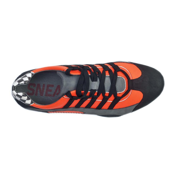 Men's Racing Sneaker in Electric Tri-Colore (Bright Orange, Gray, and Black) - GrandPrix Originals USA