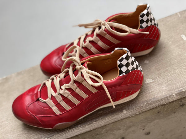 Men's Racing Sneaker in Corsa Rosso (Red and Sand)