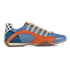 Women's Racing Sneaker in Ice Blue (Light Blue and Orange)