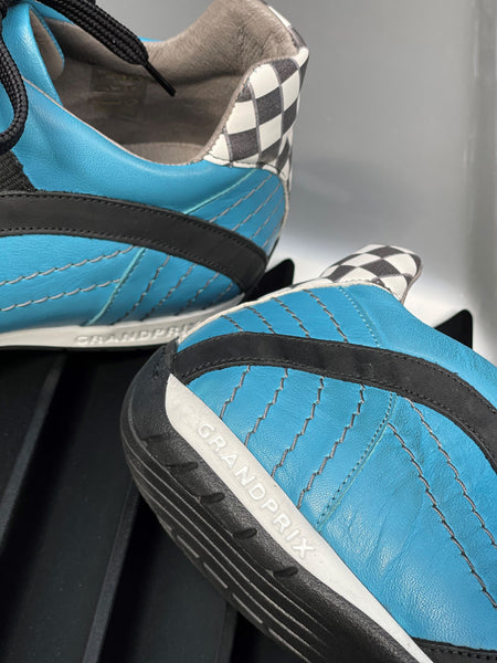 Men's Racing Sneaker in Miami Blue (Bright Blue and Black)